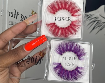 Cils colorés
