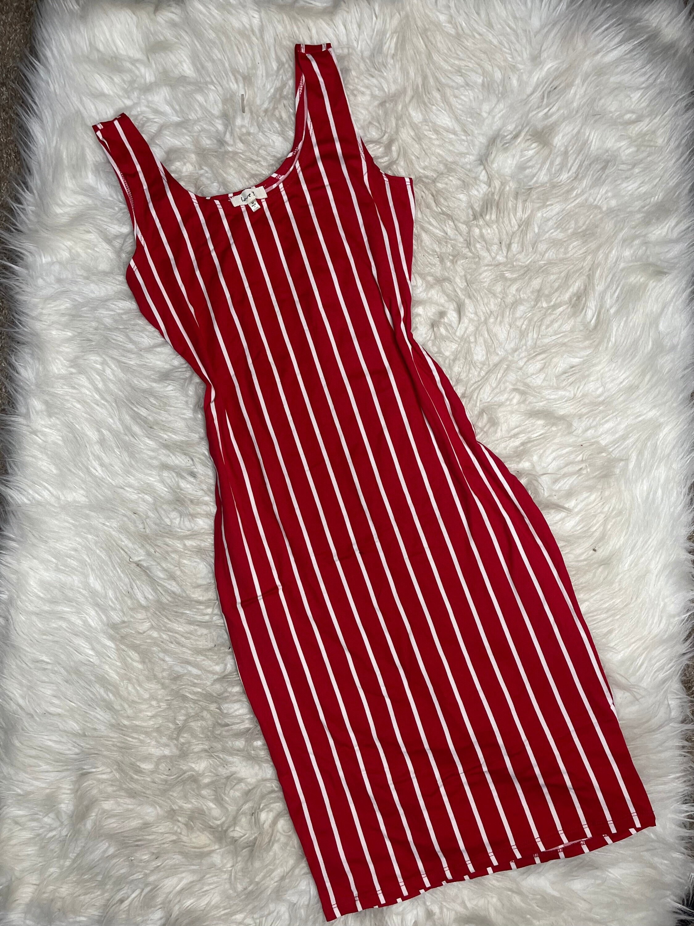 red striped bodycon dress Serisse Women's Vertical Striped Bow Decor Sleeveless Mini Dress Bodycon Dresses Casual Summer Valentine's Day Red For Women Elegant