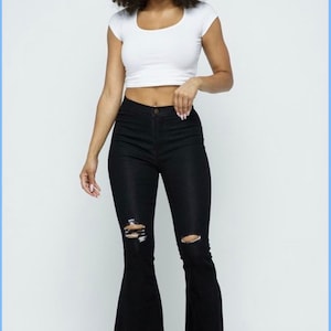 Distressed Flare Jeans
