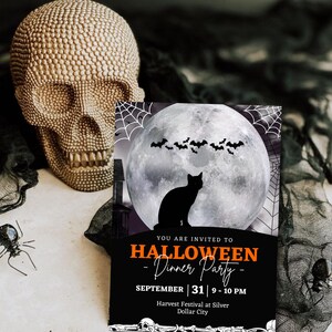 Invito modificabile alla festa di Halloween, Invito di Halloween per adulti, Invito di Halloween, Morire perché tu ti unisca a noi Modello di invito di Halloween, 4SE
