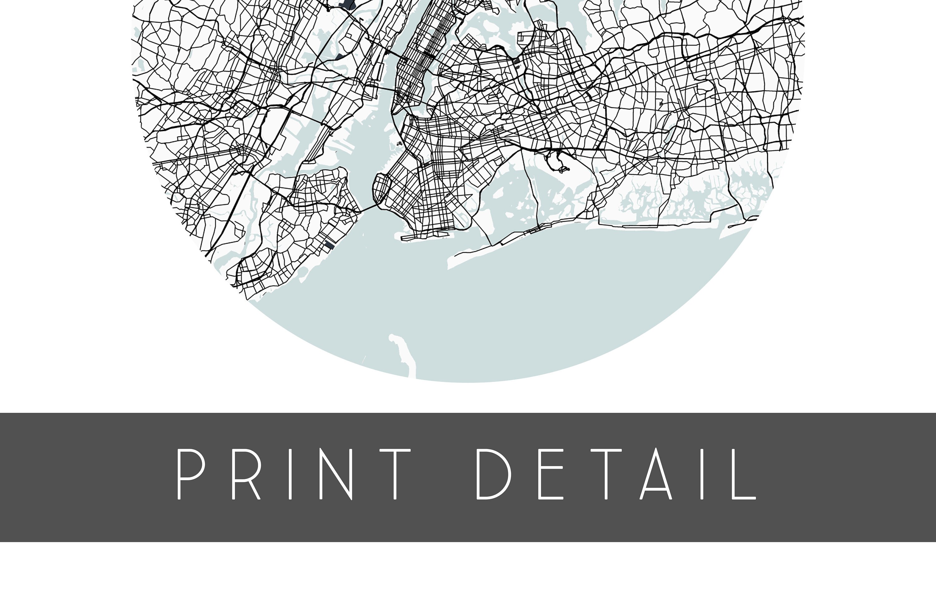 New York City Map Art Poster Print | Etsy