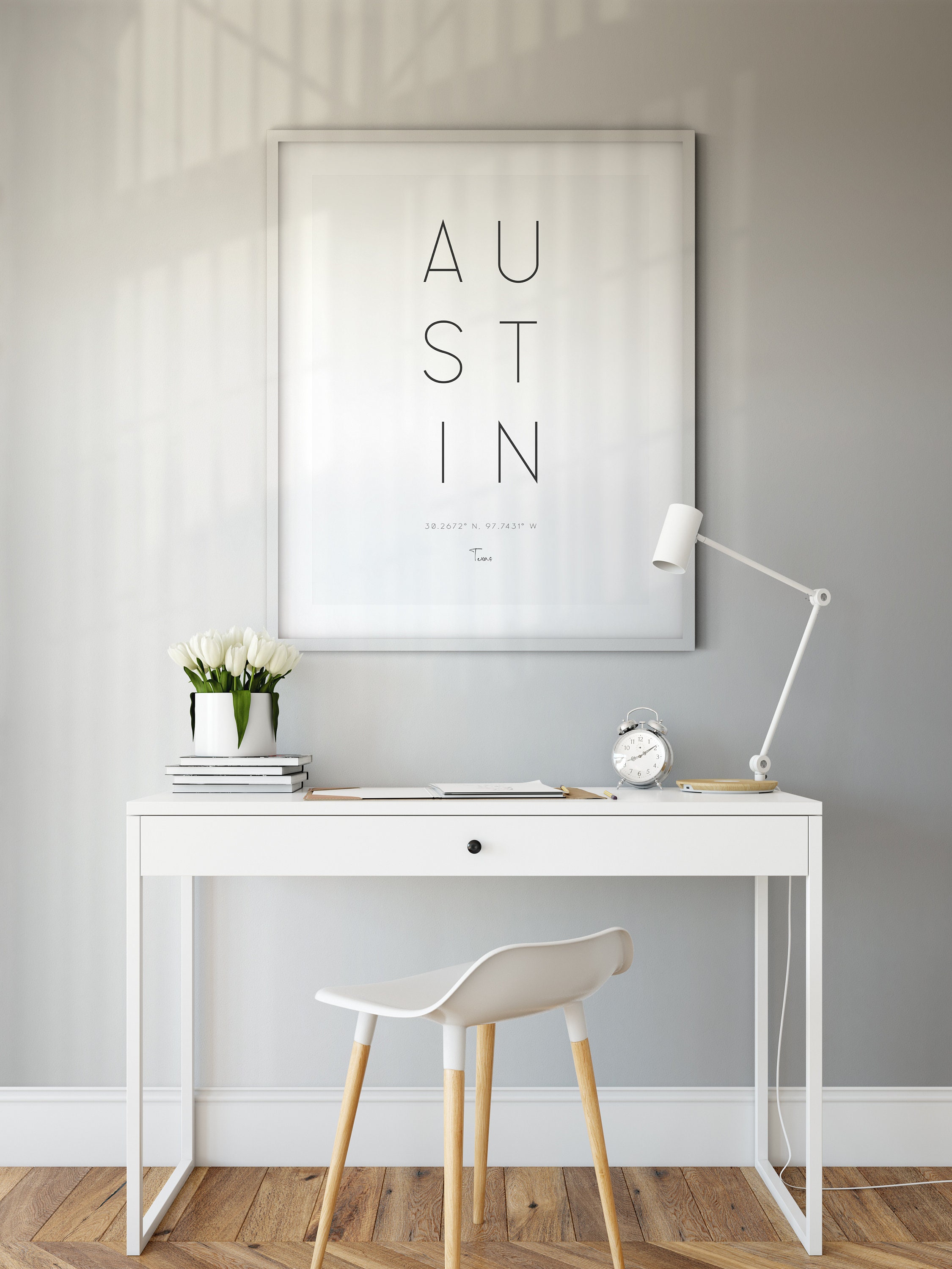 Austin Texas Art Poster Print Modern Wall Art Minimalist | Etsy