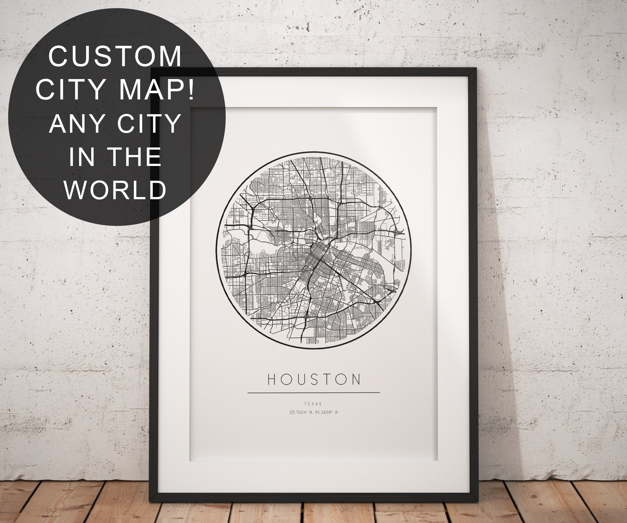 Personalized City Map Custom Poster Print | Etsy