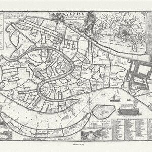 Italy, Venice, Venice, ville capitale de la plus celebre et illustre republique de l'Europe, 1725, Fer- (Nicolas de, 1646-1720)  50 x 70cm