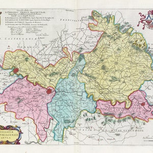 Países Bajos, Castellaniae Cortvriacensis Tabvla, 1665, Blaeu auth.