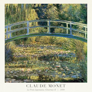 Claude Monet 61, Le Pont Japonaise, Giverney II, 1899, Kunstdruck (Giclee) auf strapazierfähiger Baumwollleinwand, 50 x 70 cm oder 20x25" ca.