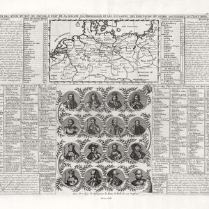 Prussia: Carte des etats du Roy de Prusse, 1718, , map on heavy cotton canvas, 22x27" approx.