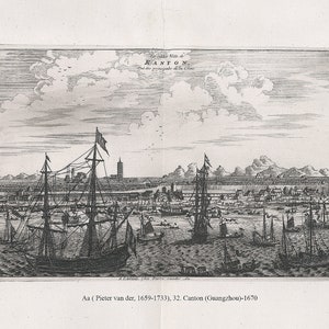 Aa (Pieter van der, 1659-1733), ChinaAnsichtEn Teil 5, Druck auf Baumwollleinwand 21x25" oder 50x70cm