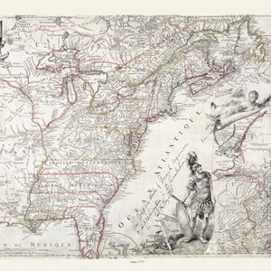 Beaurain et Sartine, Carte de l'Amérique Septle pour servir à l'intelligence de la guerre entre les Anglois et les insurgents, 1777, Leinwand