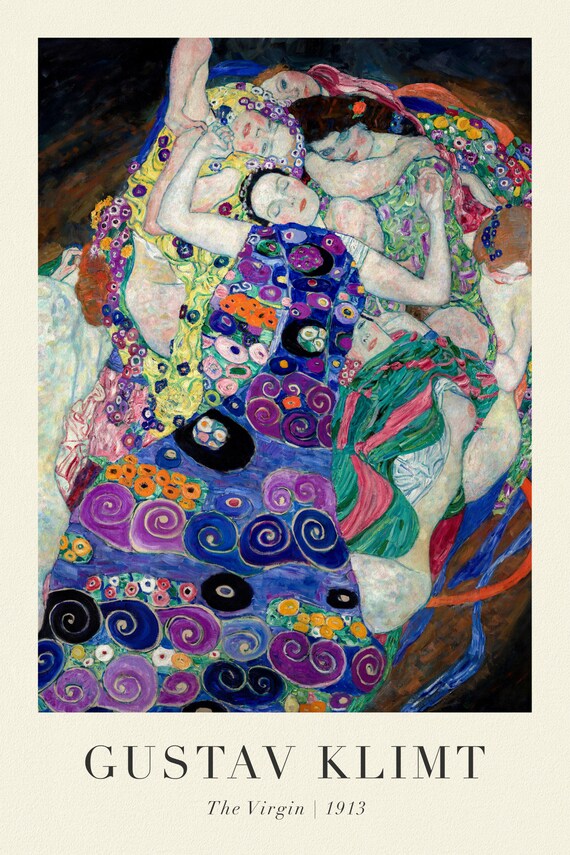 Gustav Klimt 11, The Virgin, art print (giclee) on durable cotton canvas, 50 x 70 cm or 20x25" approx.