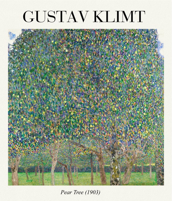 Gustav Klimt 19, Pear Tree (1903), art print (giclee) on durable cotton canvas, 50 x 70 cm or 20x25" approx.