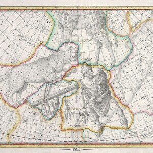 Celestial VI, 1801, Bode auth., map on heavy cotton canvas, 50 x 70cm, 20 x 25" approx.