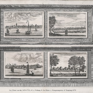 Aa (Pieter van der, 1659-1733), ChinaAnsichtEn Teil 7, Druck auf Baumwollleinwand 21x25" oder 50x70cm