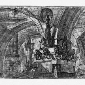 Giovanni Battista Piranesi, Le Carceri d'Invenzione (Les prisons de l'invention), Planche X, 1760, auf schwerem Baumwollleinen, ca.