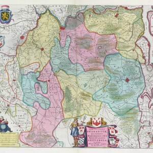 Países bajos, Tertia Pars Brabantiae, 1665, Blaeu auth.