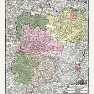 Pays-Bas, Pays-Bas, Belgique ( Brabantiae Ducatu),1740 Seutter auth., carte sur toile de coton durable, 50 x 70 cm ou 20x25 » env.