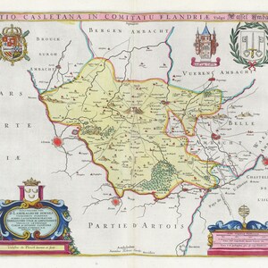 Low Countries, Ditio Castelana, 1665, Blaeu auth.