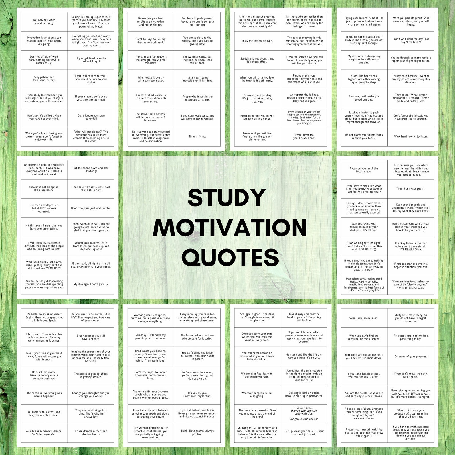 140 Printable Motivational Quotes for Student | Study Motivation ...