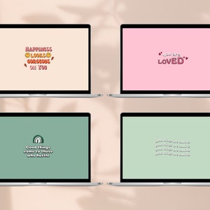 Set of 4 Desktop Wallpaper | Quote  Desktop Wallpaper | Cute Wallpaper  | computer / laptop / PC / Windows / Macbook