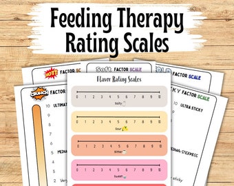 Feeding Therapy Food Rating Scales, Feeding Therapy Printable, Feeding Therapy Resource