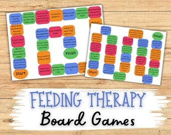 Printable Feeding Therapy Board Games, Feeding Therapy Activity, Feeding Therapy Game, No prep feeding therapy activity