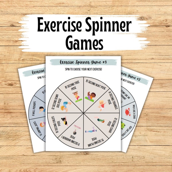 Gross Motor Spinner Games; Brain Break/Heavy Work Games