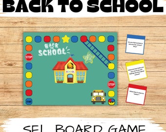 Back to School Social Skill Board Game, School Readiness Game, Occupational Therapy Game, School Readiness Emotional Regulation