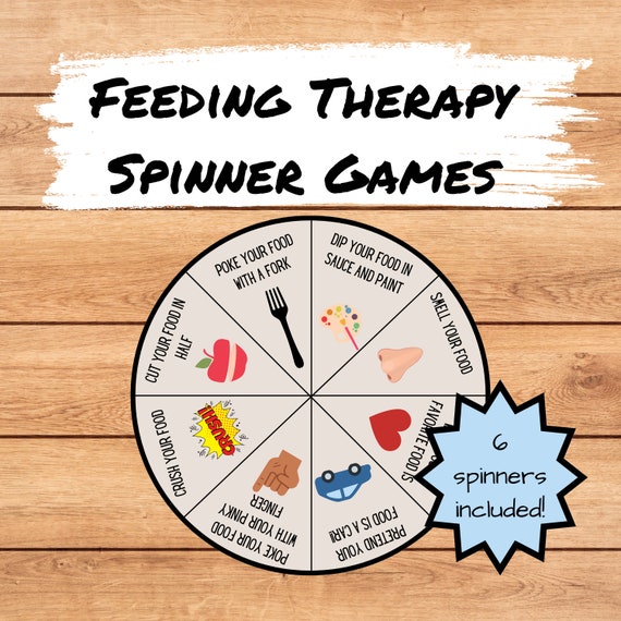 Feeding Therapy Spinner Games, Feeding therapy resources, feeding therapy games, feeding therapy activities, feeding therapy printables