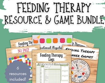 Feeding Therapy Resource and Activity Bundle, Feeding therapy activities, no-prep feeding therapy activity, feeding therapy printables