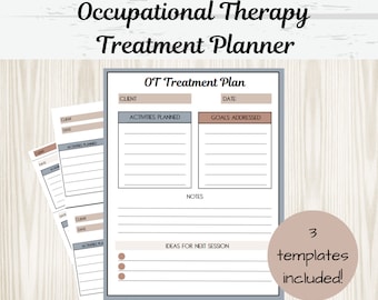 Occupational Therapy Treatment Plan Templates; Pediatric OT Treatment Plans; Occupational Therapy Treatment Planning