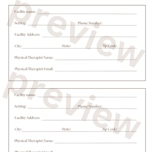 Physical Therapy Observation Hour Log, PT Observation Hour Log, PT Hour Log, PTA Observation ...