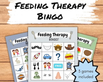Feeding Therapy Bingo Game, Feeding therapy resources, feeding therapy games, feeding therapy activities, feeding therapy printables