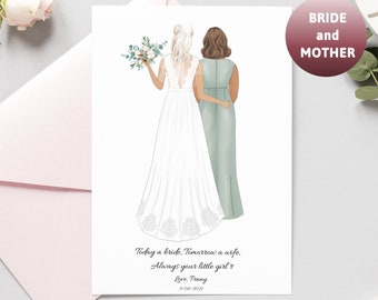 Mother of the Bride Poem from Daughter to Mom Mother of the Bride Gift Personalized Gift Wedding Gift Wedding Keepsake Wedding Print drawing