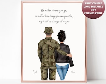 Army Couple Gift for Soldier Christmas gift Army Wife Gift Army Woman Gift Army Husband Personalized gift Military friends Best friend gift