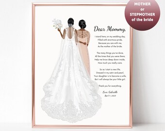 Personalized Mother of Bride Poem Print: Wedding Keepsake (Digital or Print)