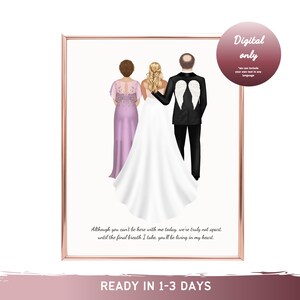 Geschenk für Eltern der Braut, Geschenk für verstorbenen Vater der Braut, personalisiertes Geschenk für den Vater der Braut