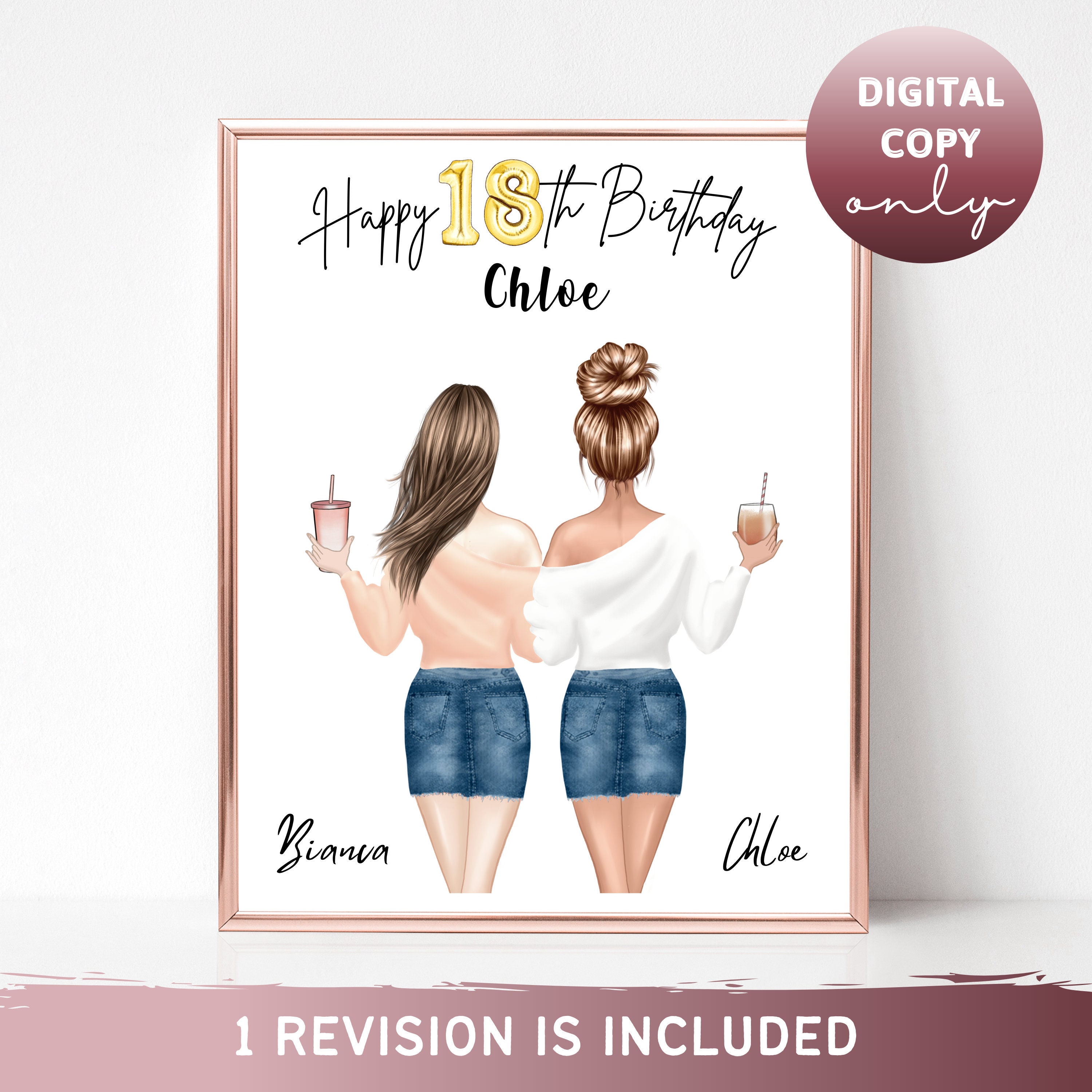 18th Birthday gifts Best friend gifts Custom Best Friends | Etsy