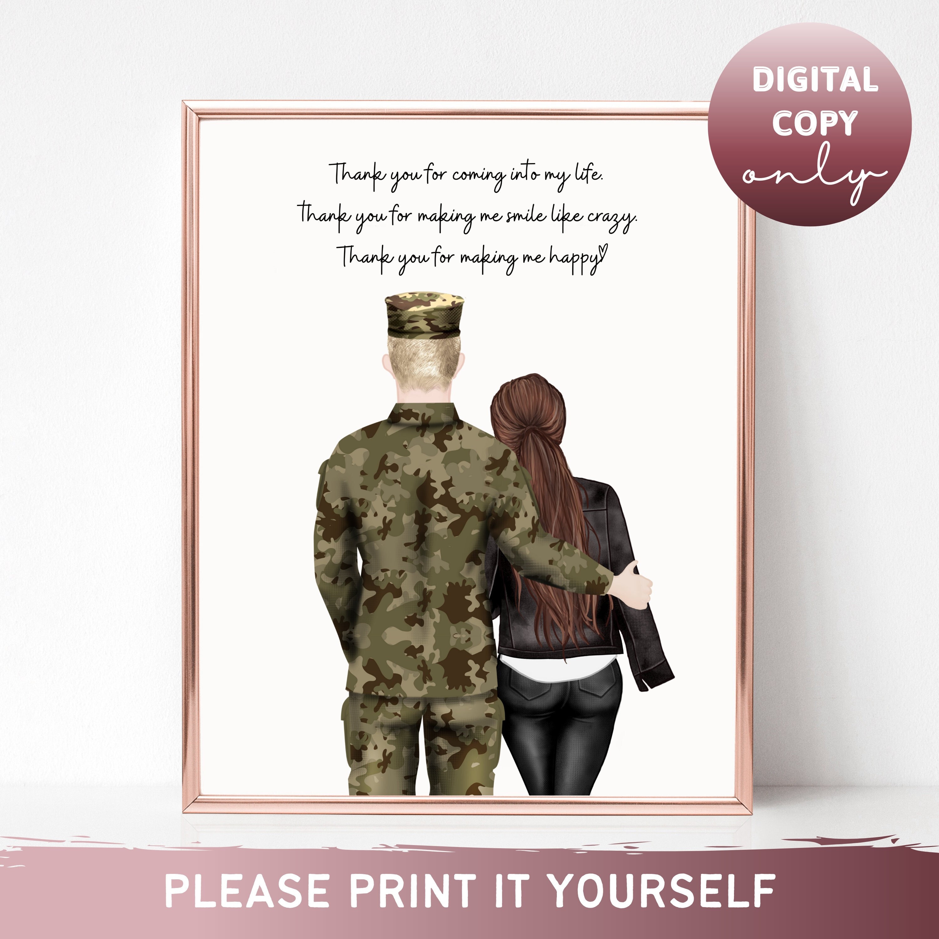 exposición niebla tóxica fragmento Regalo de pareja del ejército para soldado Regalo de esposa - Etsy México