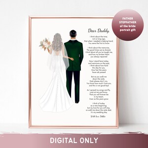 Vater der Braut Geschenk, Vater und Braut, Braut Vater Druck, Geschenk für Papa, Hochzeitsgeschenk, Braut und Papa, individuelles Geschenk, Hochzeitsdruck