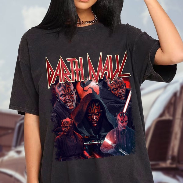 Darth Maul StarWars Homage Metal Rock Shirt | Vintage Zabrak Sith Warrior Shirt | The Galaxy Edge Shirt | Starwars Hommage Shirt