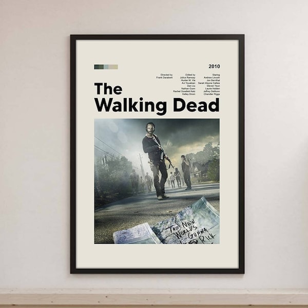 The Walking Dead Poster The Walking Dead Minimal Poster Walking Dead Vintage Poster Daryl Dixon Negan Smith Rick Grimes Poster