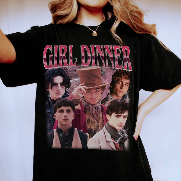 Girl Dinner Timothée Chalamet Shirt | Vintage Timothee Chalamet Shirt | Timothee Chalamet Bootleg Shirt | Timothee Chalamet Shirt