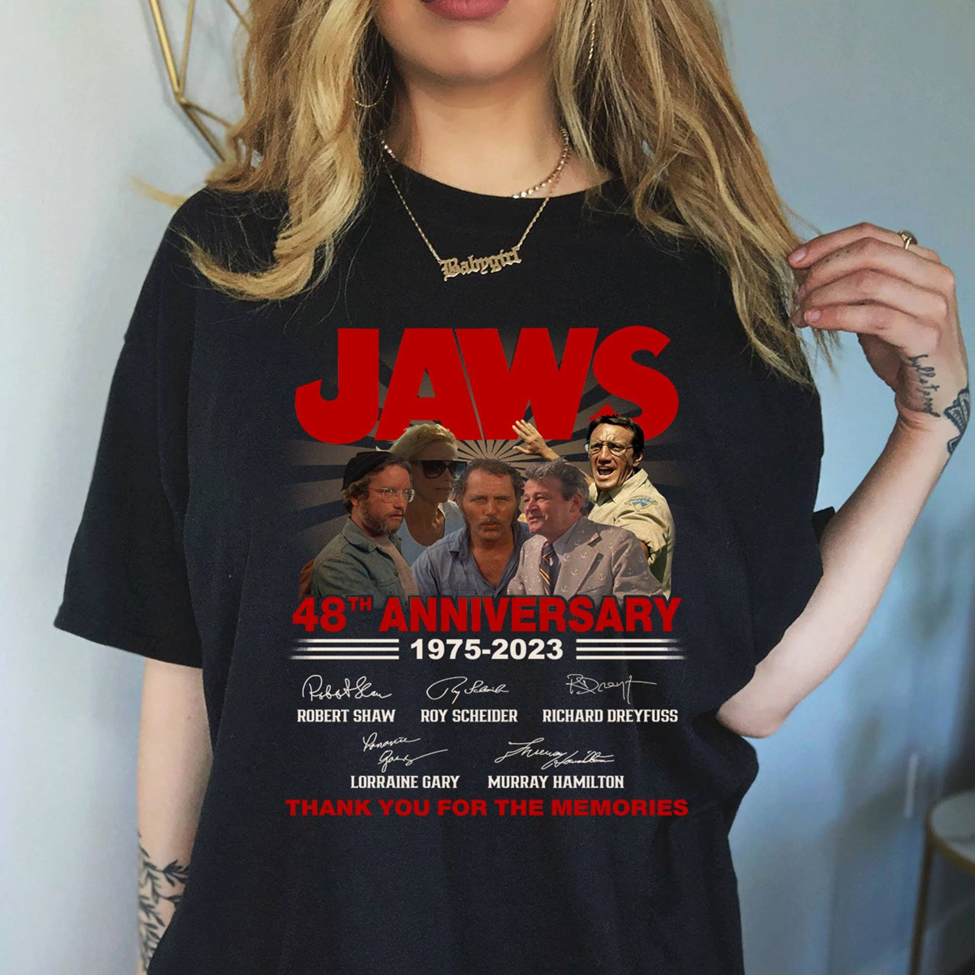 Discover Jaws Movie Shirt Vintage Jaws Shirt Jaws 48th Anniversary Tshirt