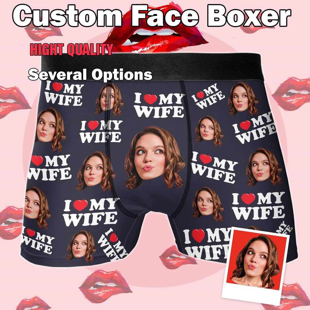 Custom Boxers With Pictures, Custom Underwear With Face, Gag Gift for ...