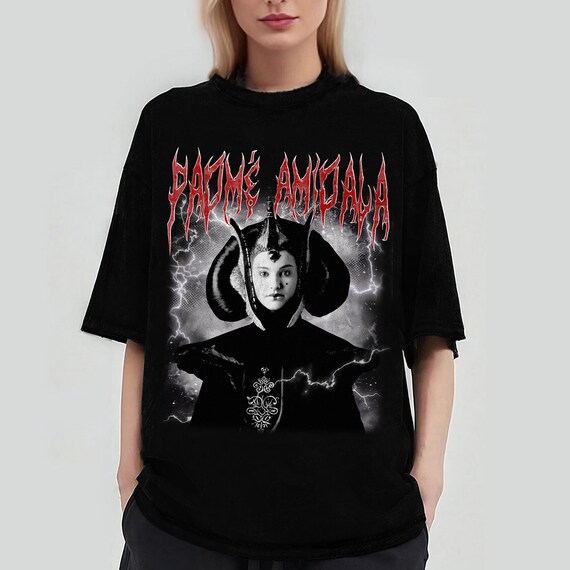 Starwars Padmé Amidala Black Metal Shirt | Vintage Padme Amidala 