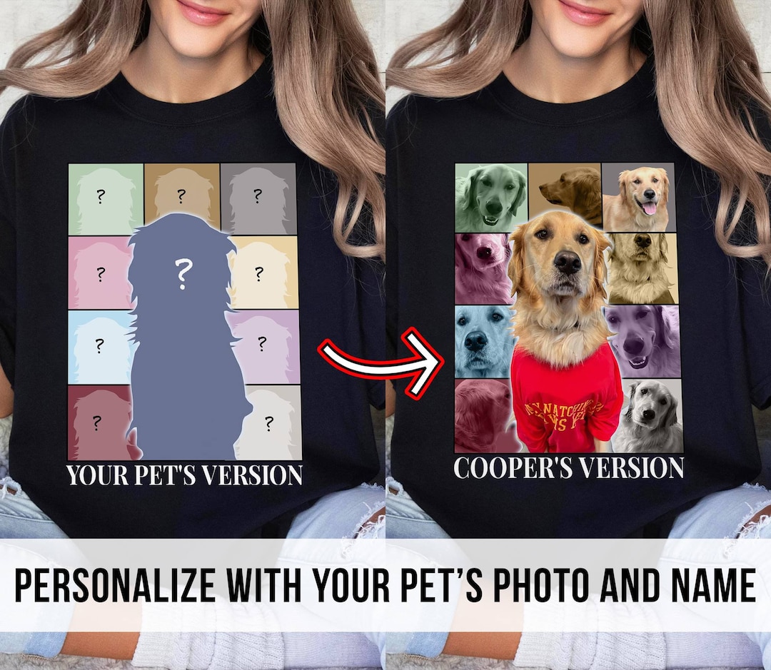 Custom Pet Portrait Shirt, Custom Era's Tour Shirt, Custom Dog Cat