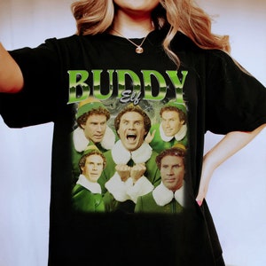 Buddy The Elf Shirt | Vintage Elf Shirt | Elf Christmas Shirt | Buddy The Elf Bootleg Shirt | Christmas Movie Shirt |