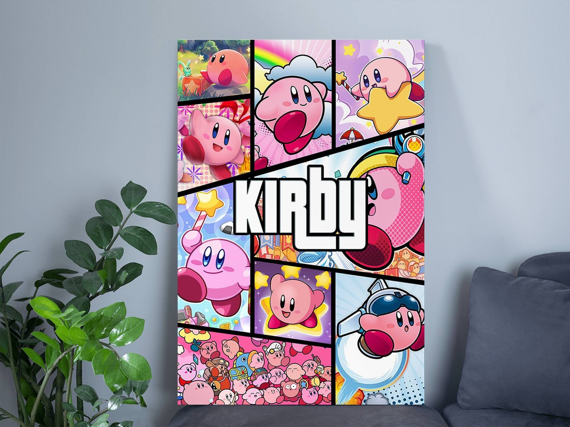 Kirby and Friends Art Print Poster -  Portugal