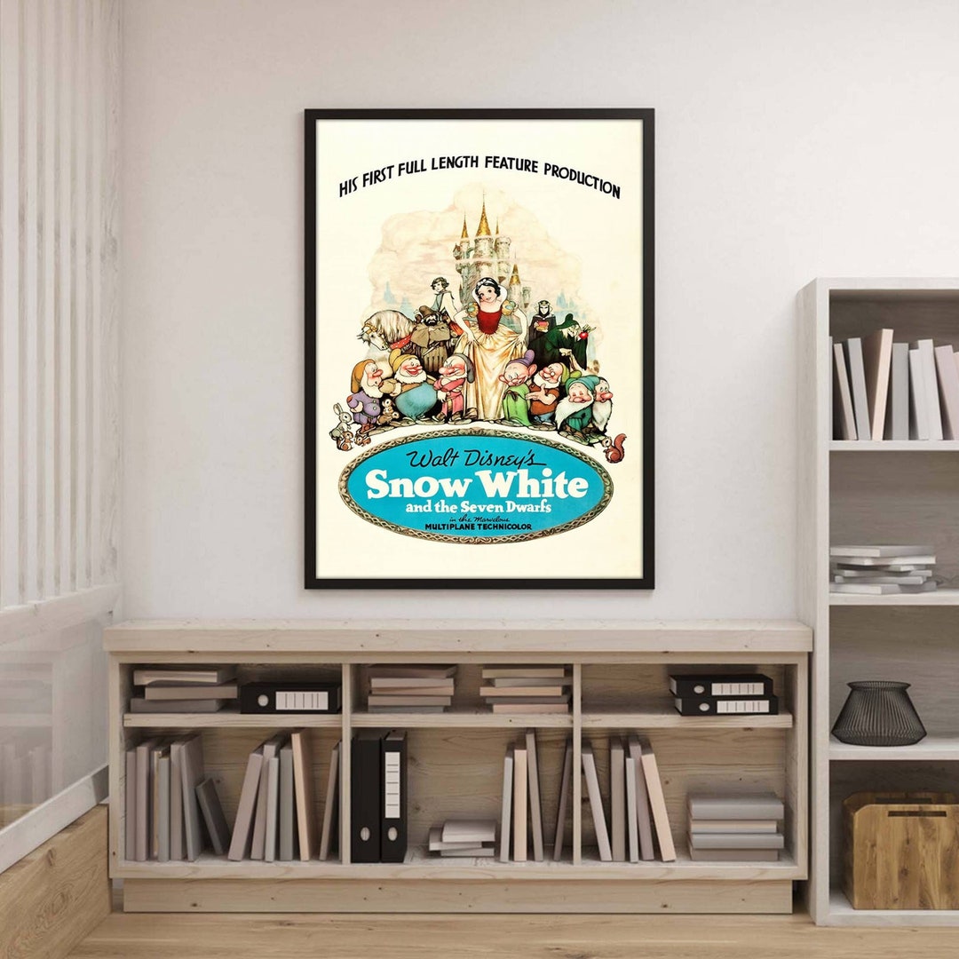 Snow White and the Seven Dwarfs Poster Princess Snow White - Etsy