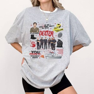 T-shirt Dexter Serial Killer - Design Rétro Psycho, Coton, Coupe Casual Pour Homme